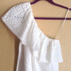 Abercrombie & Fitch Off the Shoulder eyelet Dress